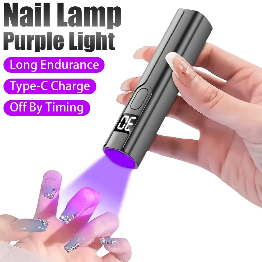 휴대용 미니 LED 네일 램프 충전식 미니 UV LED 램프 네일 젤 건조, 무선 레진 경화 UV 라이트 미니 네일 드라이어