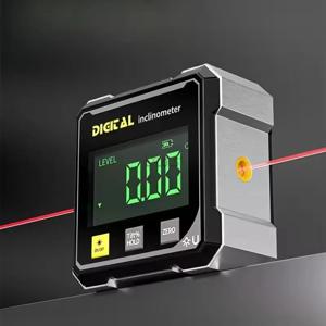 1pc 4면 자기 흡입 양면 레이저 틸트 각도 상자 작은 경사 레이저 레벨 정확한 측정 전자 도구