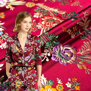 50x75cm 레트로 꽃 브로케이드 자카드 직물 다마스크 바느질 무대 드레스 가방 여성 의류 DIY 바느질 장식품 용품