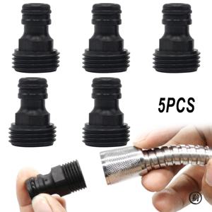 나사식 피팅 나사식 조인트 유압 정원 플라스틱 퀵 커플 링 수도관 1/2 인치 5pcs 수도꼭지 어댑터