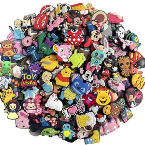 랜덤 10/20/30/50개 포트데미엘 시리즈 신발 장식품 샌들용, 프리미엄 품질 신발 DIY 장식 액세서리 크리스마스 선물