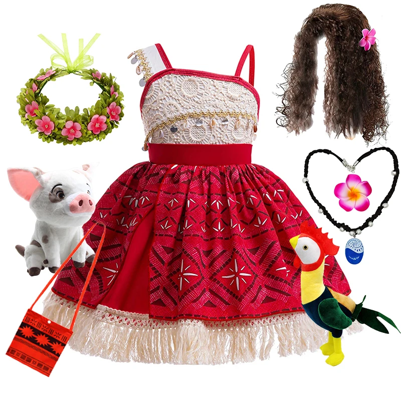 영화 공주 모아나 2 드레스 소녀 코스프레 바이아나 카니발 파티 오션 어드벤처 의상 어린이 할로윈 환상적인 옷 의상