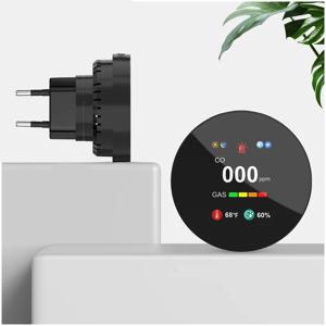 CHZHVAN 조합 일산화탄소 감지기 및 가스 4-in-1 천연 가스 및 CO 경보기(온도 및 습도 포함) 가정용 보안 경보