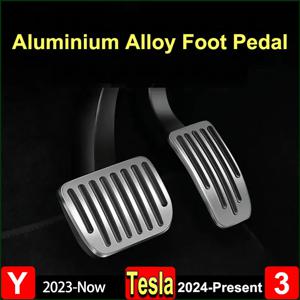 테슬라 모델 Y 주니퍼 2025 2026 풋 페달 패드 모델 3 하이랜드 미끄럼 방지 가속 브레이크 페달 커버 액세서리