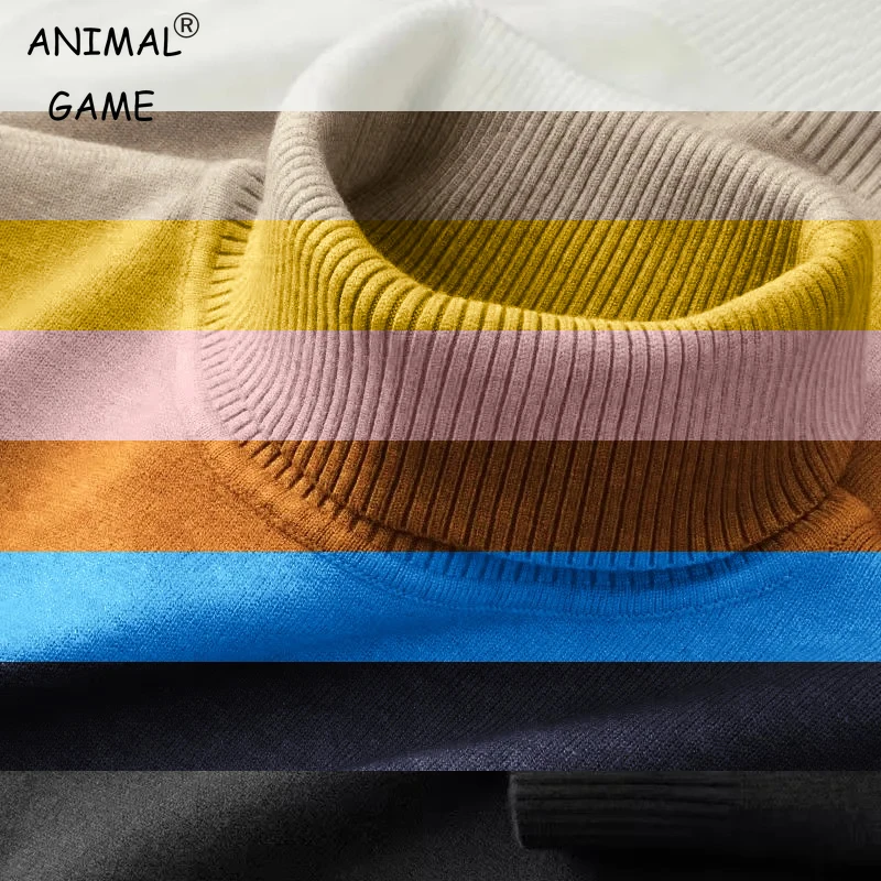 신상 남성 니트 스웨터 단색 터틀넥 통기성 풀오버 야외용 따뜻한 기본 스트리트웨어 비즈니스 울 풀오버