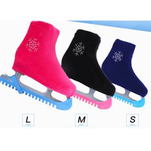 피겨 스케이팅 신발 커버 S/M/L 아이스 스케이팅 신발 보호 슬리브 더러움 방지 플란넬 탄성 커버 롤러 스케이트용