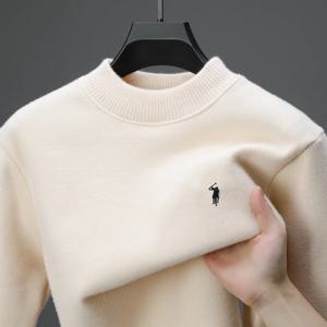 고급 브랜드 라운드 스웨터 남성 캐주얼 패션 럭셔리 정교하고 아름다운 폴 소마 자수 겨울 신상 스웨터 두꺼운 보온 니트