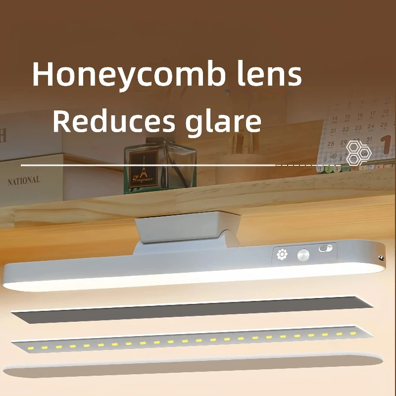 LED 테이블 램프 자석 부착 USB 플러그인 스타일 책상 램프 3색 독서등 조광 가능 캐비닛 옷장 야간등