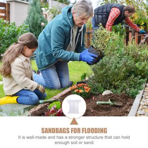 16개 대용량 빈 모래주머니, 홍수 및 허리케인 방지용 견고한 방수 직조 가방, 야외 보관용