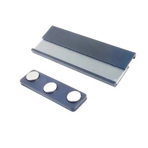 알루미늄 합금 직원 번호 이름 배지 플레이트 홀더 안전 핀 자석 교체 가능 재사용 가능한 인쇄 7x2.5cm 1Pack