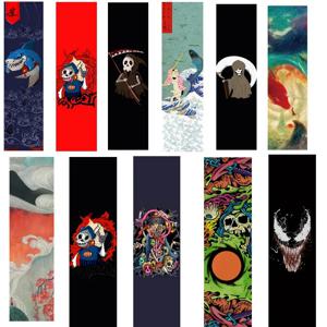 OS780 전문 스케이트 보드 사포 이중 뒤틀린 방수 및 내마모성 맞춤형 패턴 스티커 애니메이션 모래