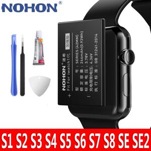 Apple Watch 시리즈 용 NOHON 배터리 1 2 3 4 5 SE 6 7 8 SE2 iWatch S1 S2 S3 GPS LTE SE2 S4 S5 S6 S7 S8 용 교체 배터리
