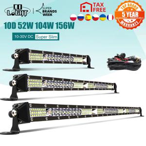 CO LIGHT 10D 10 20 30 인치 52W 104W 156W LED 작업 표시줄 콤보 4x4 오프로드 LED 표시줄 트랙터 보트 4WD 4x4 트럭 ATV