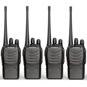 4PCS 원래 Baofeng BF888S 워키 토키 5W BF-888S 5KM UHF 400-470MHZ 송수신기 휴대용 양방향 라디오 BF 888S 인터콤