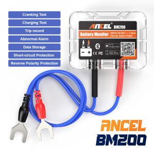 ANCEL BM200 12V 배터리 테스터 무선 블루투스 4.2 배터리 모니터 LED 디스플레이 SOH SOC 배터리 분석기 자동 테스터 도구
