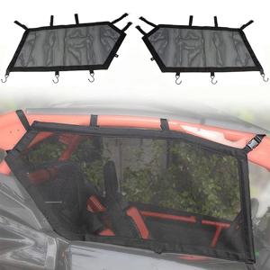 Can-Am Maverick X3 2017-2021 용 UTV 오른쪽 및 왼쪽 창 네트 창 그늘 실드 롤 케이지 메쉬 네트 도어 스크래치 방지