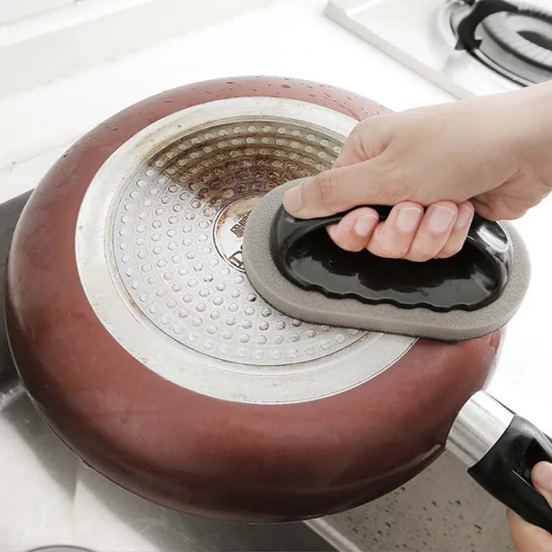 손잡이 에머리 스펀지 마법의 닦기 주방 조리대 세척 냄비 바닥 검은 때 닦기 도마 가정용 세척에 적합