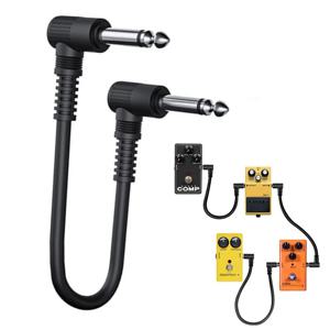 15cm 6.35mm 기타 효과 페달 케이블 커넥터 1/4인치 플러그 와이어 직각