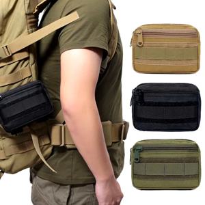 더블 레이어 밀리터리 EDC 팩 남성용 전술 몰리 허리 벨트 옥스포드 힙 파우치 패니 팩, 캠핑 사냥 액세서리 유틸리티 가방