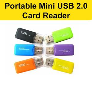 휴대용 미니 USB 2.0 TF 메모리 SIM 카드 리더 PC 노트북 노트북 PC 컴퓨터 차량 스피커에 대 한 고속 T-플래시 어댑터
