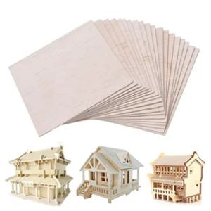 공예용 나무 정사각형 4x4cm 블랭크 우드 시트, 얇은 미완성 나무 정사각형, 우드 버닝 페인팅 스테이닝 우드 조각용