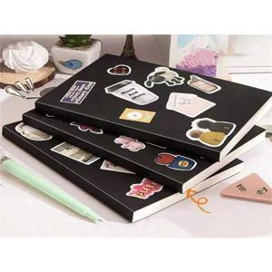 1pc 매우 두껍고 간단한 A5 빈 라인 그리드 노트, 복고풍 학생 실용 초안 패드, 일기 메모장, 256 페이지