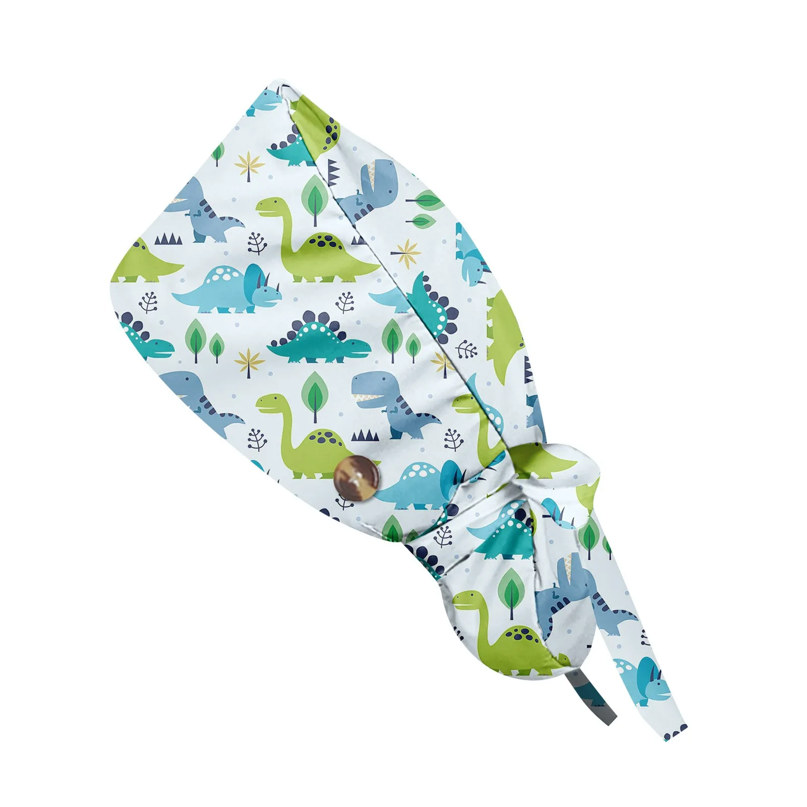 긴 머리 작업 모자 패션 만화 인쇄 조정 가능한 작업 모자, 미용실 간호 모자, 여성 수술 모자, 스크럽 캡 액세스