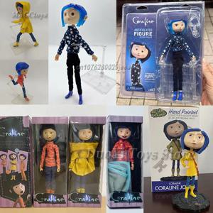 NECA 애니메이션 Coraline 인형 관절 애니메이션 그림 비옷 스웨터 줄무늬 셔츠 장난감 LA 소녀 장식 모델 Bithday 선물