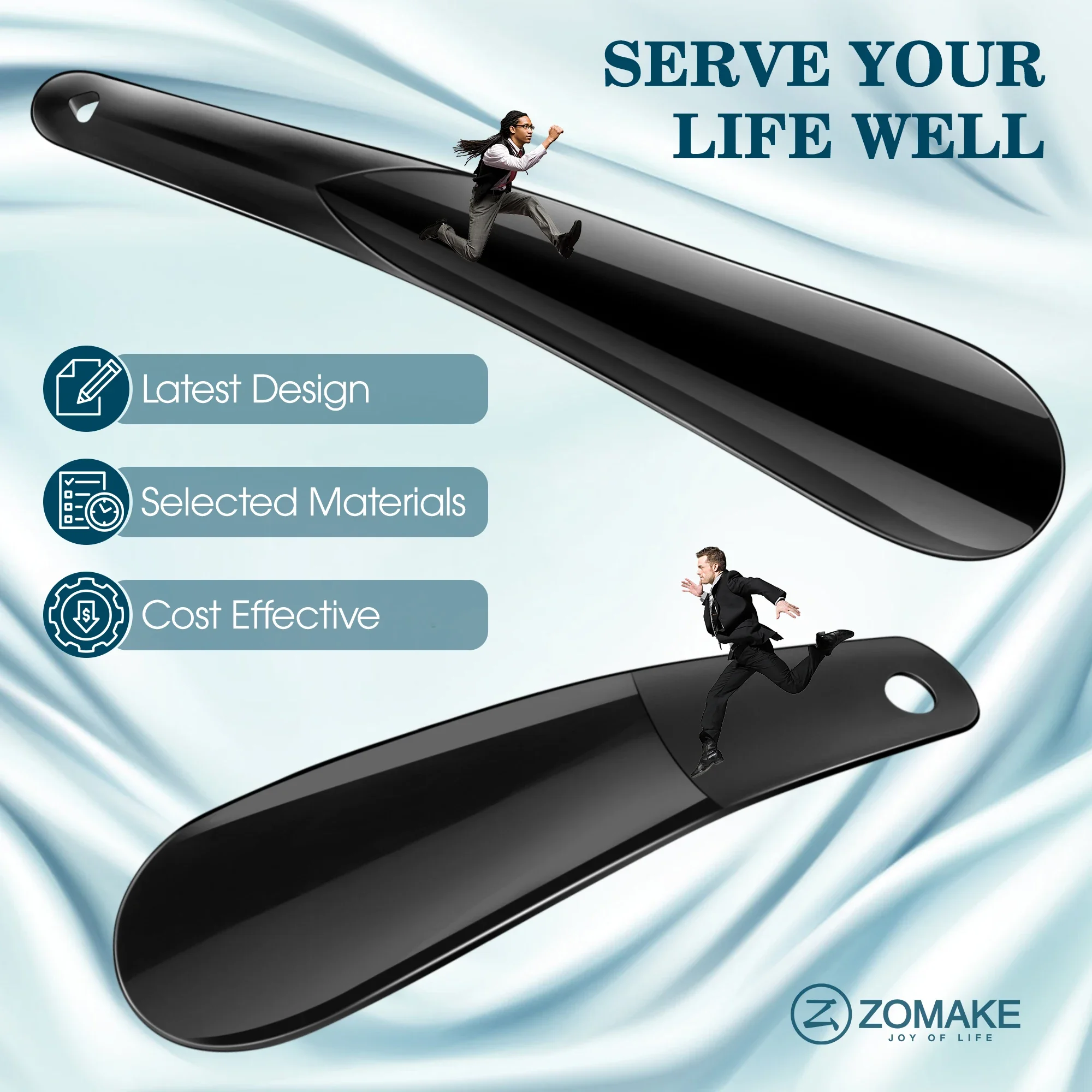 16CM 휴대용 미니 전문 구두 경적 내구성 플라스틱 숟가락 모양의 어린이 신발 변경 보조 유연한 구두 기중 장치