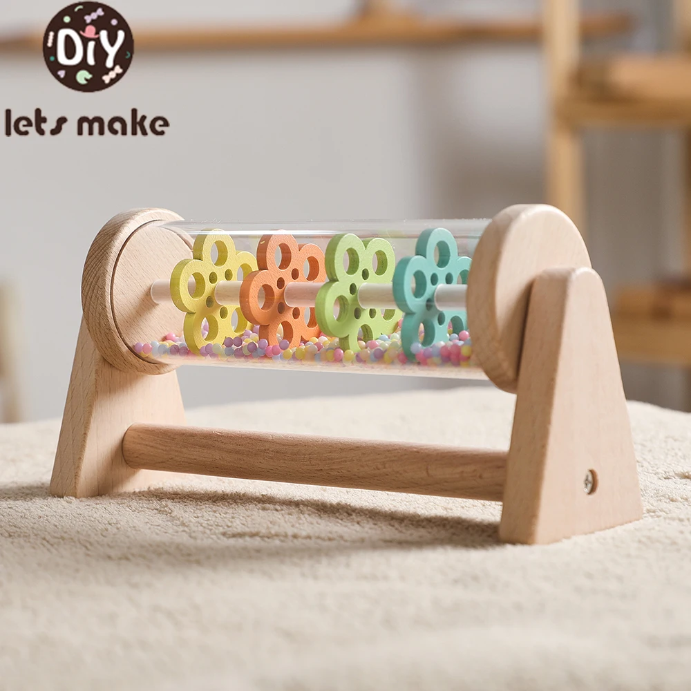 아기를위한 몬테소리 비 스틱 장난감 나무 Rainmaker 뮤지컬 셰이커, 유아 6-12 개월을위한 감각 교육 악기