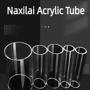 O.D 60mm-100mm 1PCs 50cm 긴 투명 아크릴 튜브 엄밀한 파이프 라운드 튜브 투명 플렉시 유리 파이프 정원 피팅 물 공급