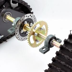 100cm 85cm 60cm ATV 쿼드 용 소형 스노우 트랙이있는 리어 액슬 카트 리어 휠 타이어 샌드 스노 모빌 트랙 어셈블리