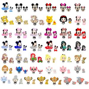 2 개/대 실리콘 미스 버니 미니 마우스 밤비 마리 고양이 젖꼭지 클립 어금니 구슬 DIY 젖꼭지 체인 쥬얼리 액세서리