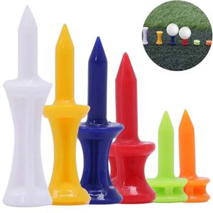 50 개/갑 전문 골프 티 25mm-51mm 캐슬 오렌지 골퍼 액세서리 플라스틱 골프 티 공 티를위한 완벽한