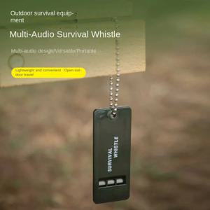 끈이있는 안전 호루라기 캠핑 호루라기 3 구멍 하이 데시벨 호루라기 하이킹 야외 개 훈련을위한 애완 동물 훈련 호루라기