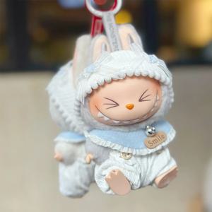 미니 인형 플러시 머리 장식 의류 바지 의류 15-17cm Labubu 아이돌 인형 교체 세트 의류 선물