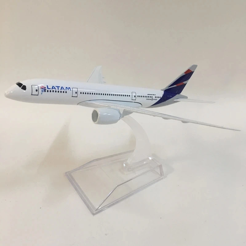 16CM 1:400 B787 모델 칠레 LATAM Airlines W 기본 금속 합금 항공기 비행기 소장 디스플레이 장난감 모델 항공
