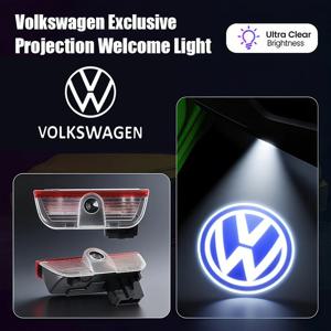 LED HD 자동차 도어 로고 웰컴 라이트 프로젝터 램프 액세서리 (폭스바겐 GTI 시로코 폴로 골프 파사트 티구안 아테온 투란 EOS CC 용)