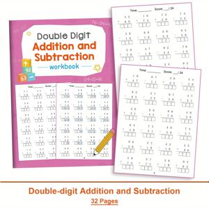 두 자리 덧셈 및 뺄셈 워크북, 수학 기술 초등학교 훈련 도서 산술 대회 교육 보조 도구
