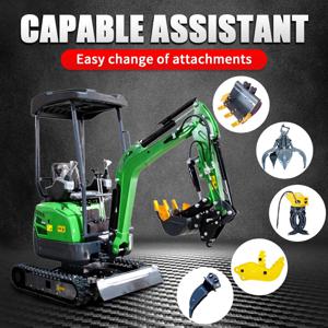 미니 굴삭기 쿠보타 디젤 엔진 크롤러 굴삭기 빠른 배송 CE EPA EURO5 ISO 인증 제로 테일 스윙 소형 굴삭기