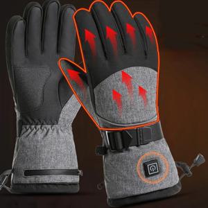 GTUBIKE 새로운 전기 가열 장갑 오토바이 겨울 가열 장갑 스노 모빌 용 따뜻한 방수 난방 열 장갑