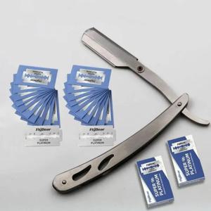 남성용 면도기, 스테인레스 스틸 수동 스크레이퍼 블레이드, 접이식 면도기 미용실, 복고풍 올드 스타일 면도기