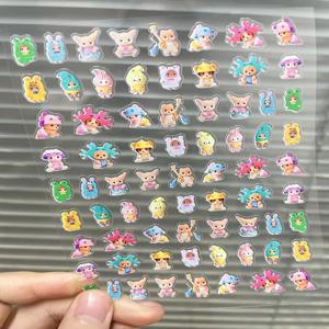 PVC 조크 베어 미니 러기지 태그 스티커 네일 아트 센벨 패밀리 DIY 이어폰 커버 기타 노트북 방수 스티커