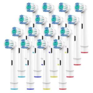 4/12/16/20개 전동 칫솔 교체용 브러시 헤드 오랄-B 브라운 프로페셔널 호환 - 부드러운 칫솔모 치과 관리