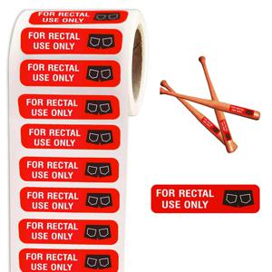 500개 0.39*1.5인치 빨간색 '항문 전용' 방수 장난 표시 장식 라벨 스티커