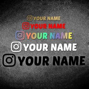 1개 맞춤형 이름 소셜 미디어 로고 오토바이 스티커 자가 접착 방수 자동차 창문 스쿠터 차량 비닐 데칼