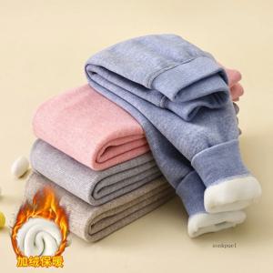 소년 소녀를 위한 아동용 바지 아기 바지 가을과 겨울 어린이를 위한 보온 바지 두꺼운 레깅스