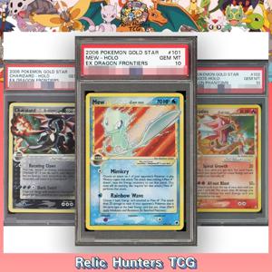 PKM 2006 골드 스타 카드 1세대 10s 등급 카드 뮤 리자몽 갸라도스 수집가용 고품질 레플리카 프로시 카드