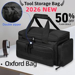 대용량 공구 보관 가방 편안한 손잡이 두꺼운 패딩 바닥 휴대가 간편한 공구 케이스 검정색 방수 공구 가방