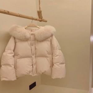 한국 스타일 두꺼운 짧은 면 재킷 여성용 겨울 코트 퍼 칼라 오픈 카디건 스타일 학생 친화적 디자인